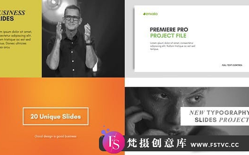[Premiere预设]PR预设-文字标题幻灯片排版展示动画PR预设 Typography Slides