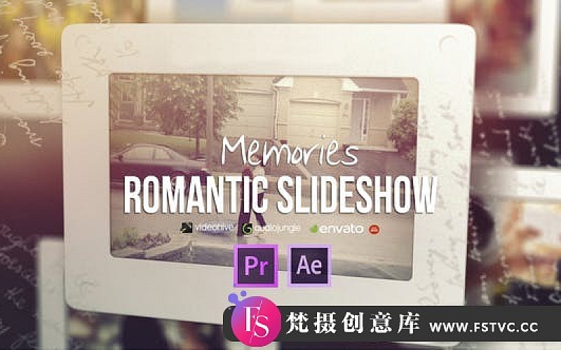 [Premiere预设]PR预设-婚礼照片幻灯片相册片头PR模板 Memories – Romantic Slideshow