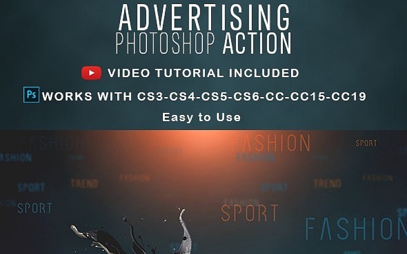 [PS动作下载]产品广告分散ps动作 Advertising Dispersion Photoshop Actions(附教程)